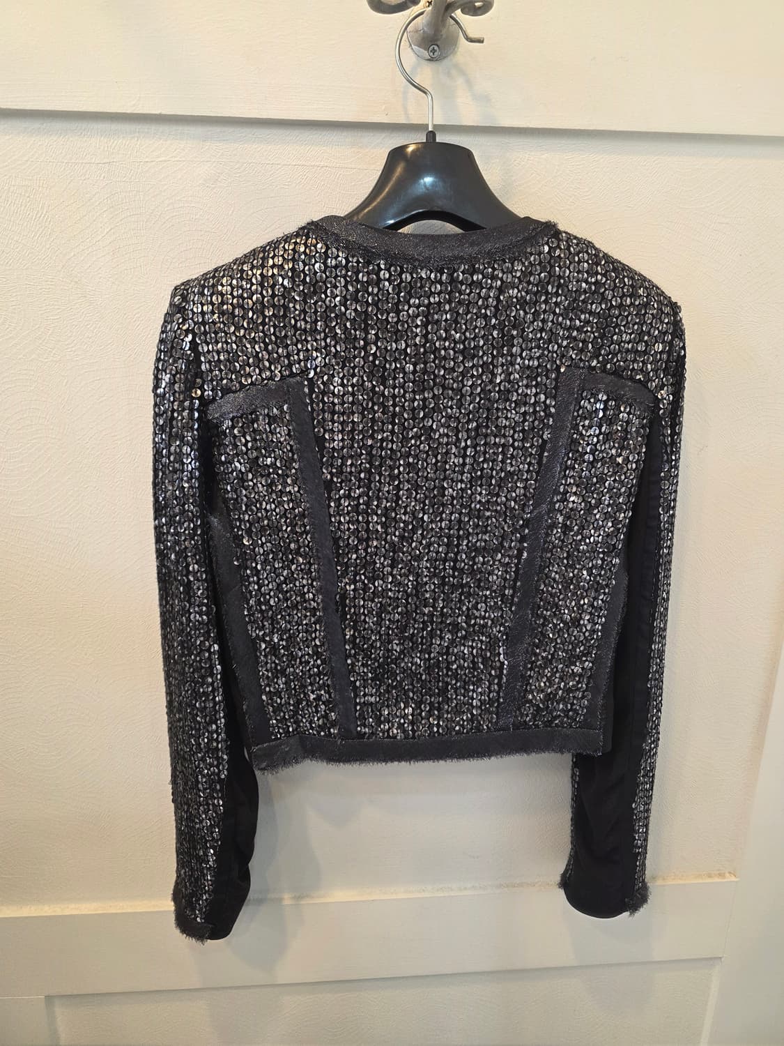 오브제 강진경  스팽글 실크블랙 자켓 상품이미지5