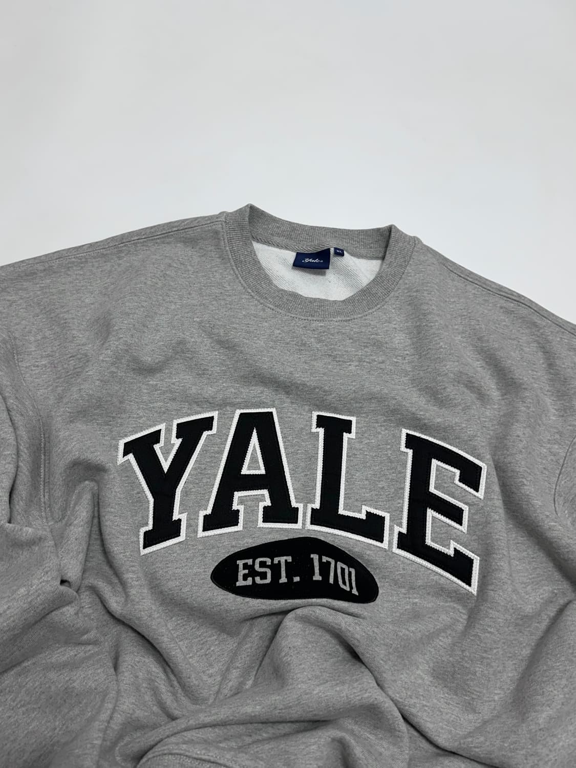 YALE 예일 아치로고 맨투맨 멜란지그레이 상품이미지4