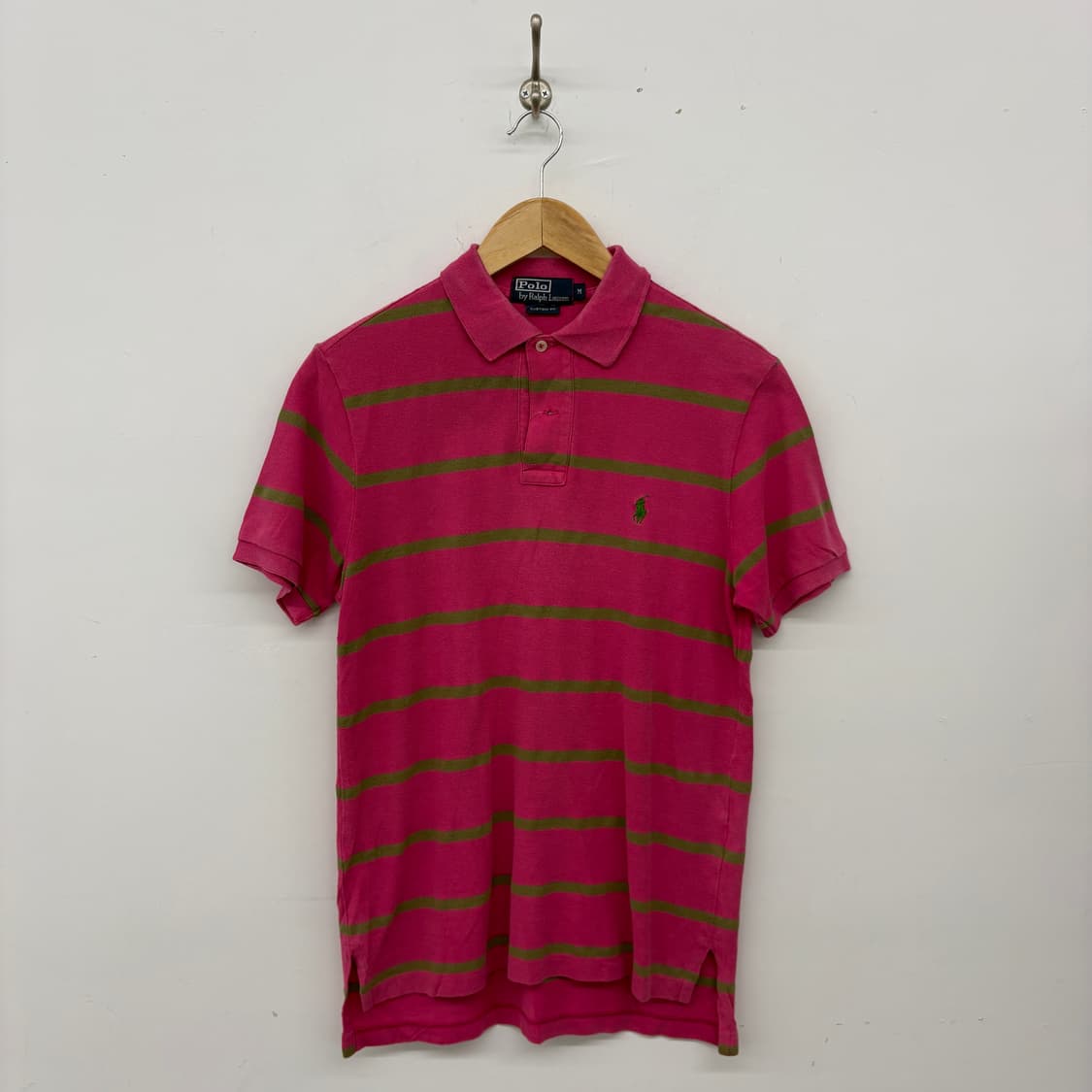 폴로 랄프로렌 핑크 스트라이프 카라티 여성M 상품이미지1