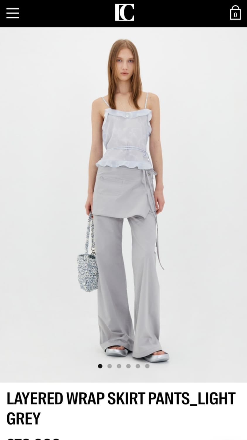 로우클래식 layered wrap skirt pants (xs) 상품이미지1