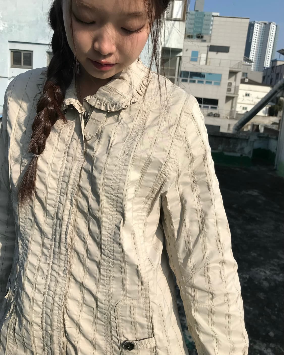 레이스 셔링 집업  상품이미지1