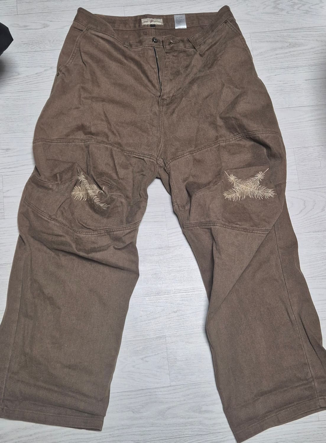 아오이로 오오키 페더 팬츠 토바코 브라운 1사이즈 판매 상품이미지2