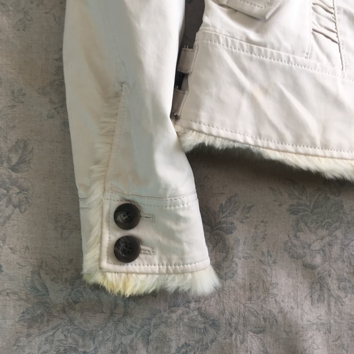 jpn vintage light grey shirring fur jk 상품이미지6