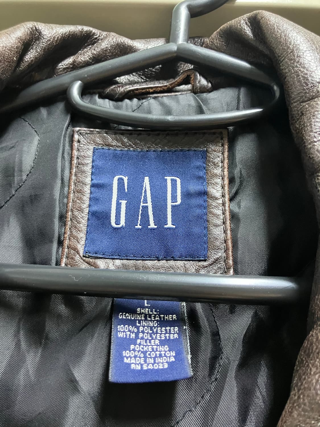 Old gap 올드갭 레더 카코트 다크브라운 L사이즈 상품이미지3