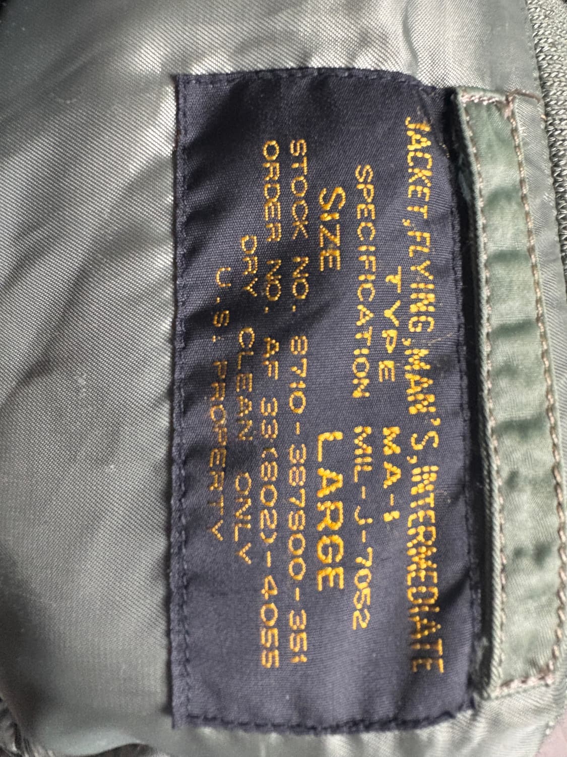 [L] 50S 복각 MA-1 상품이미지4