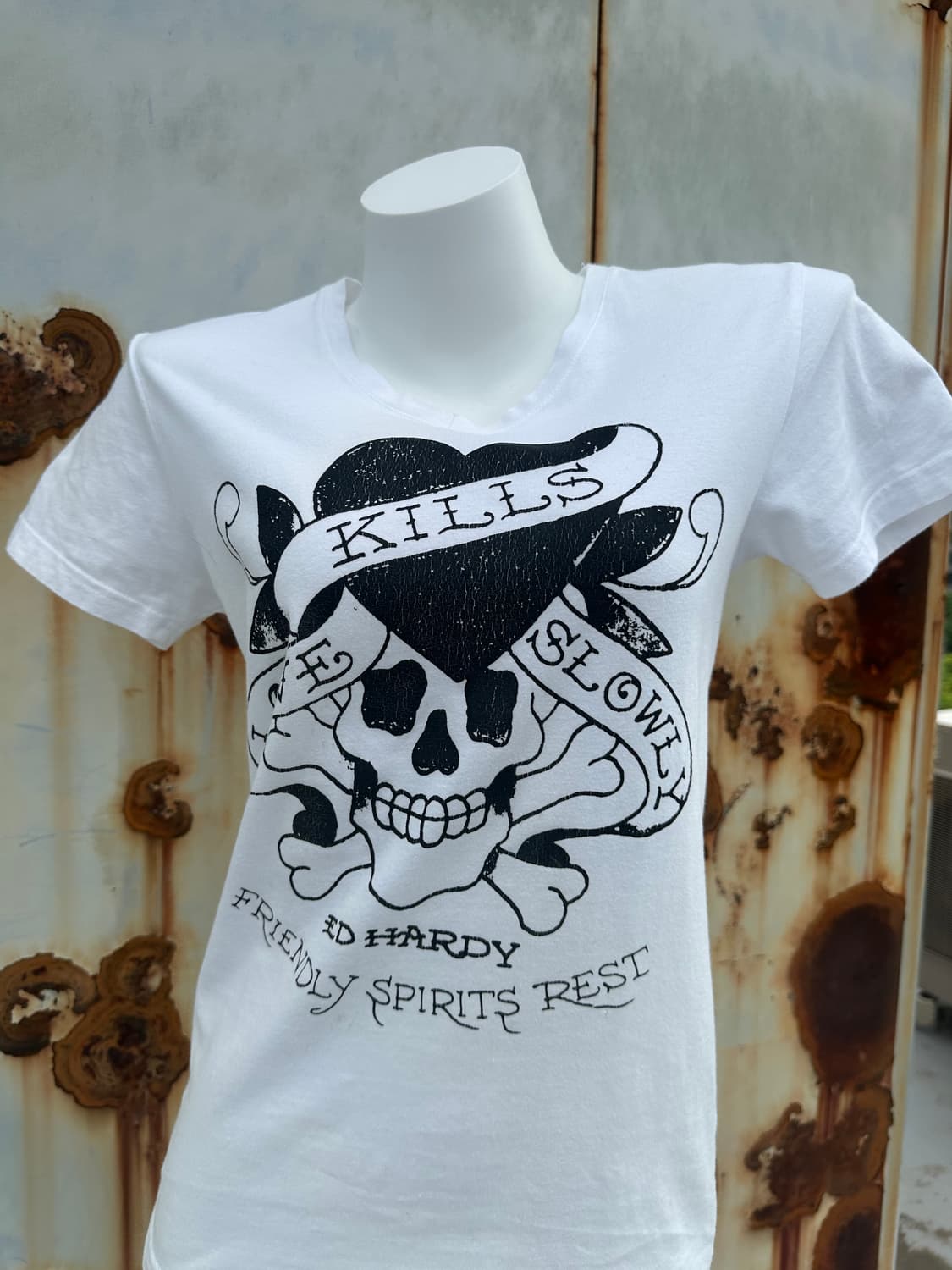 🎸Ed Hardy 화이트 스컬 프린팅 티셔츠🎸 상품이미지8