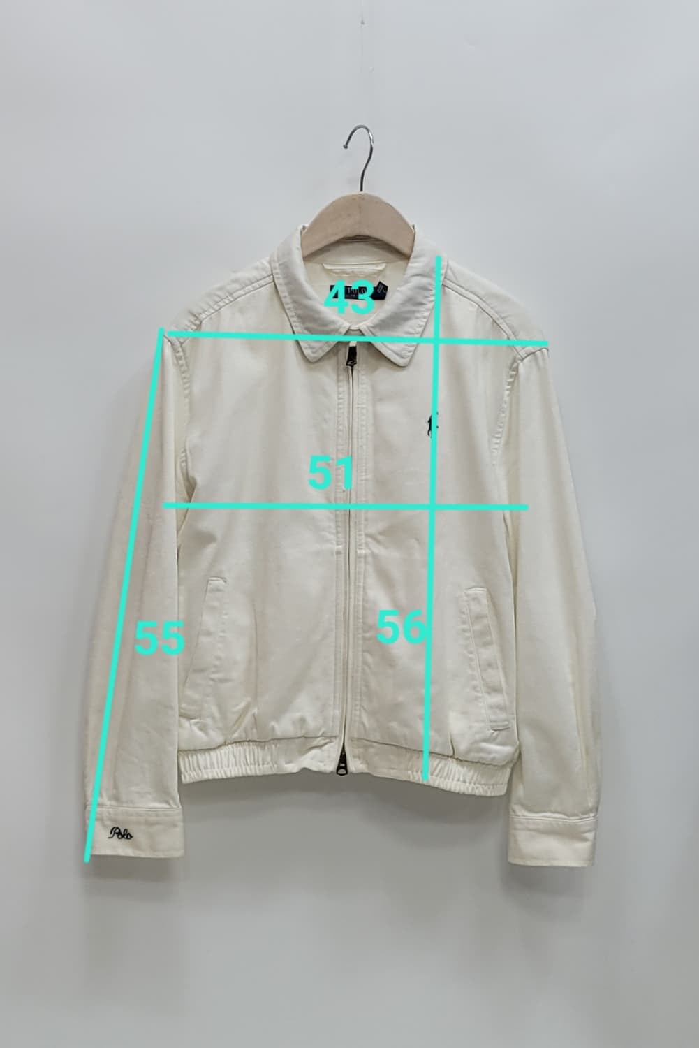 POLO 폴로랄프로렌 치노 데님 투웨이 자켓 / 여 S 화이트
 상품이미지10