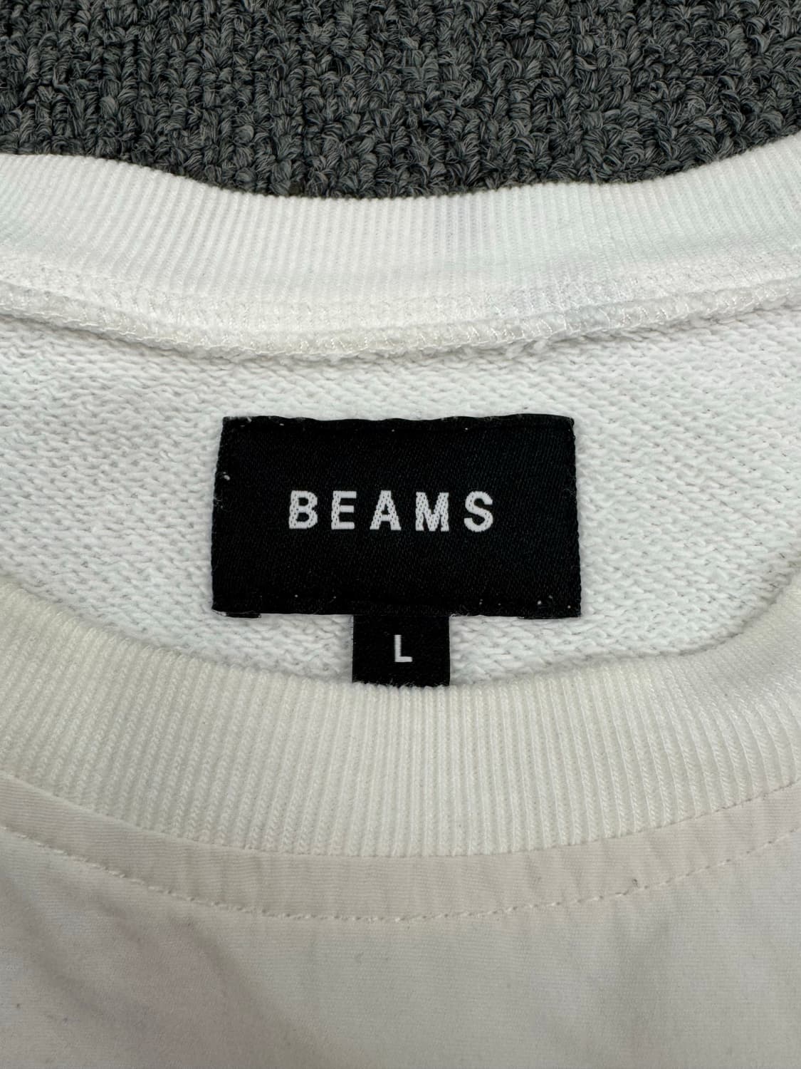 L)빔즈 빈티지 화이트 스웻셔츠 상품이미지6