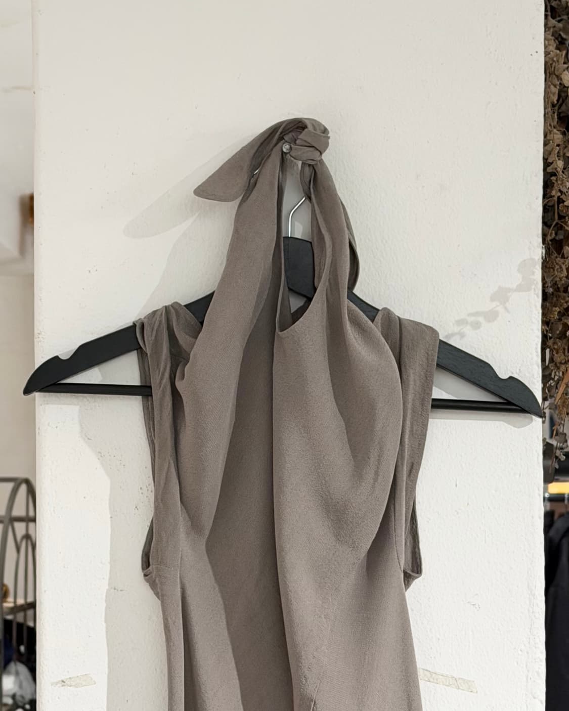 릭오웬스 그레이 백리스 홀터넥 맥시 드레스 상품이미지4