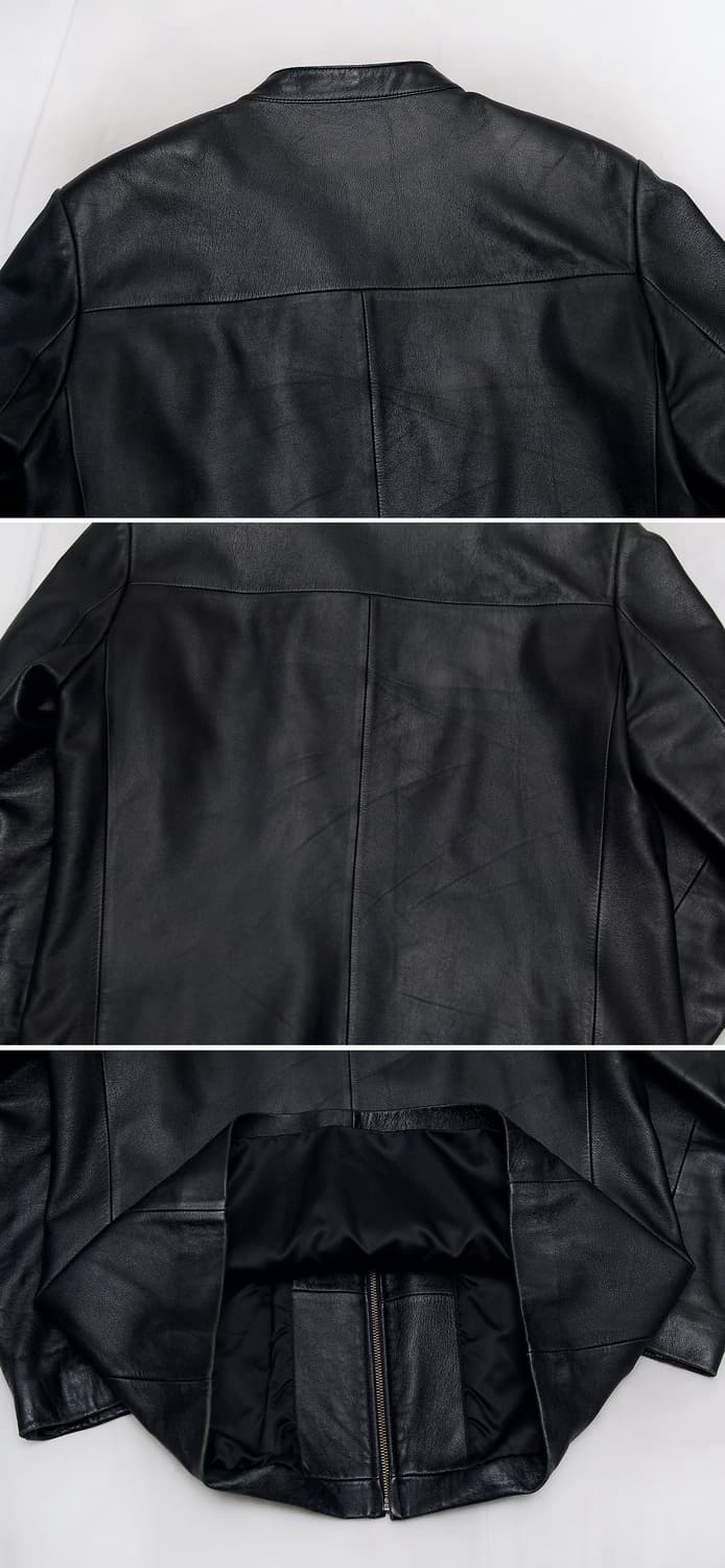 엘크 (ELK) 천연 양가죽 헨리넥 집업 싱글 라이더 자켓 (100) 상품이미지5