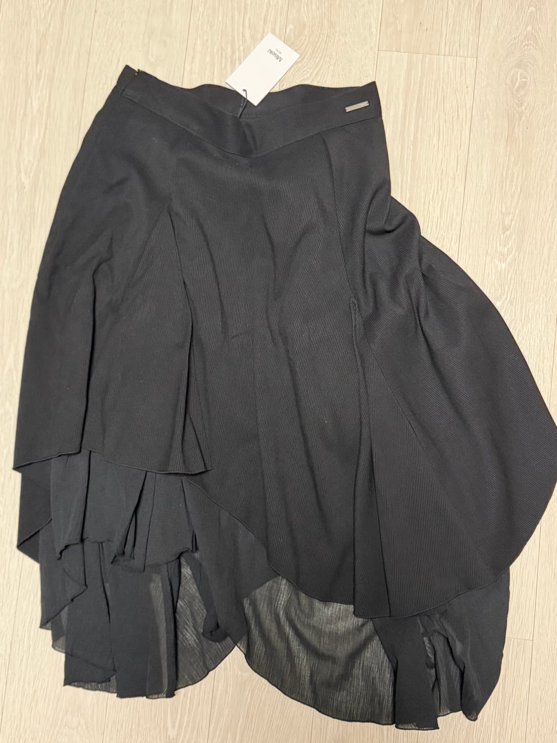 미세키서울 언발 레이어드 스커트 블랙 2사이즈 상품이미지5