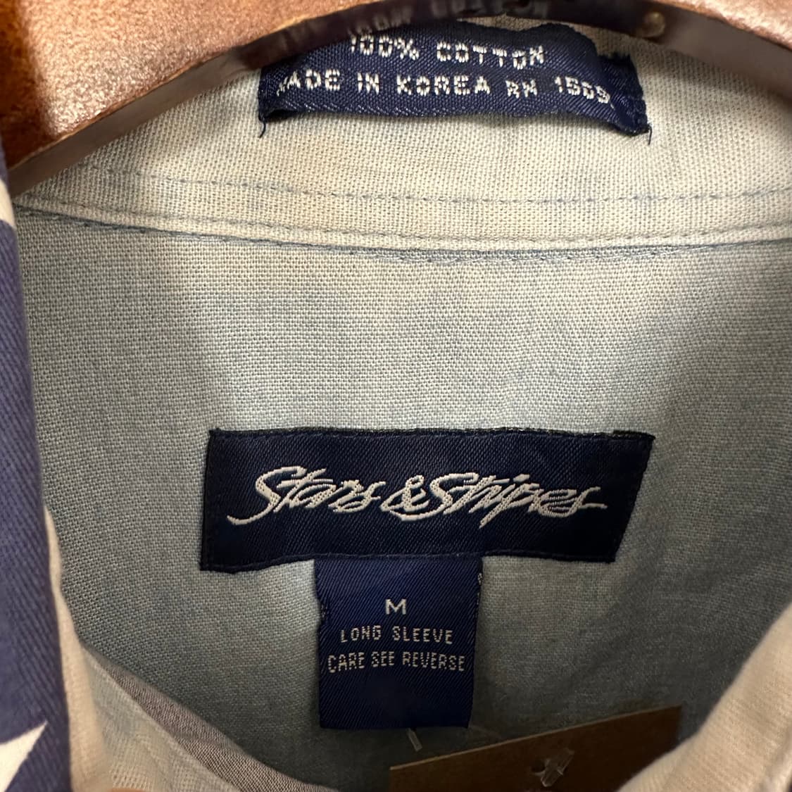 90~00‘s 스타 프린트 코튼 셔츠 상품이미지4