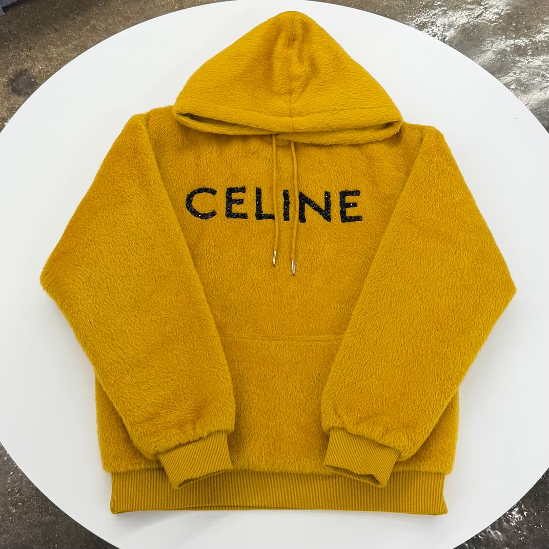 (S) 셀린느 글리터 로고 알파카 후드티  상품이미지1