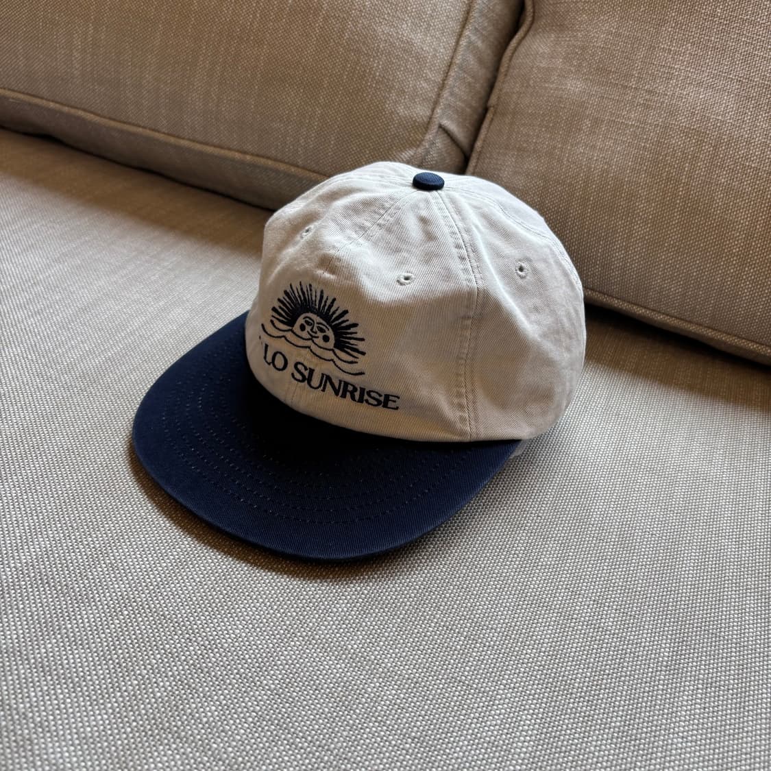 헬로선라이즈 볼캡 아이보리/네이비 상품이미지2