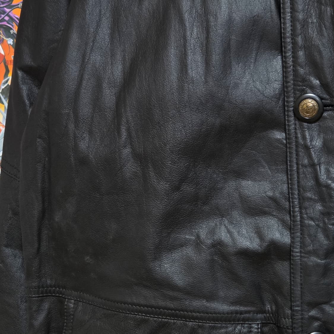 JPN 소가죽 누빔 미디 코트 자켓 상품이미지4