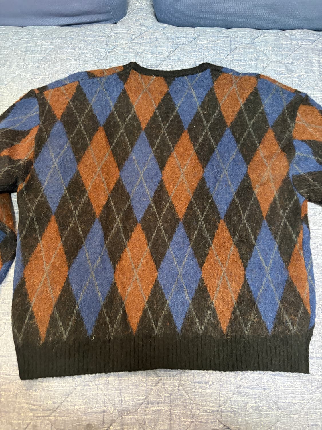 토니웩 아가일 가디건 블랙 L 상품이미지3