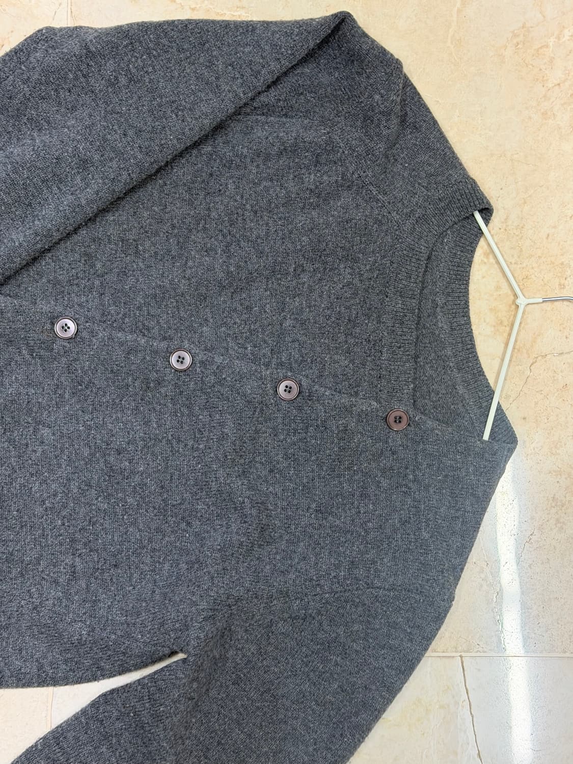 éé 사선 가디건 차콜 L 상품이미지2