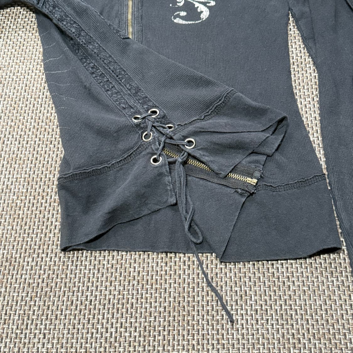 하드락호텔 아일렛 레이스 패치워크 후드집업 상품이미지6