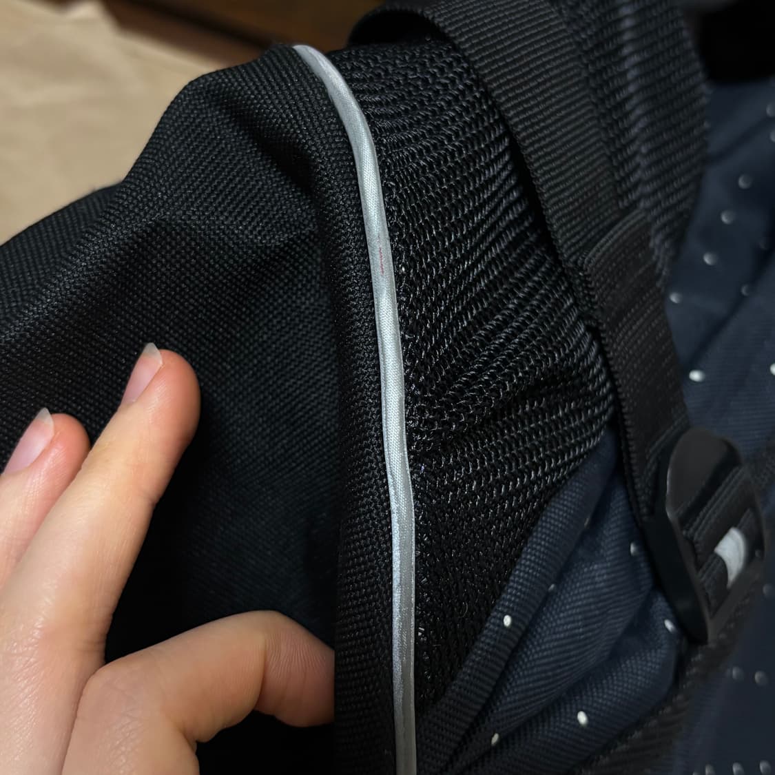 이스트보이 네이비 도트 백팩 빈티지 배낭 가방 하구미 모리걸 대장템 상품이미지7