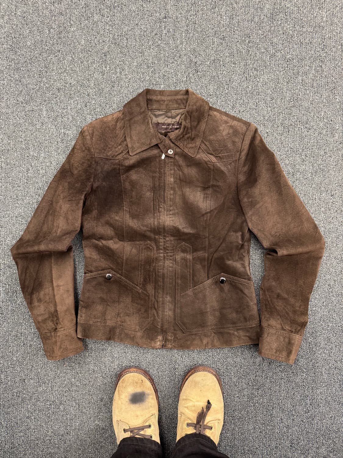 Vintage 여성 돼지가죽 브라운자켓 상품이미지1