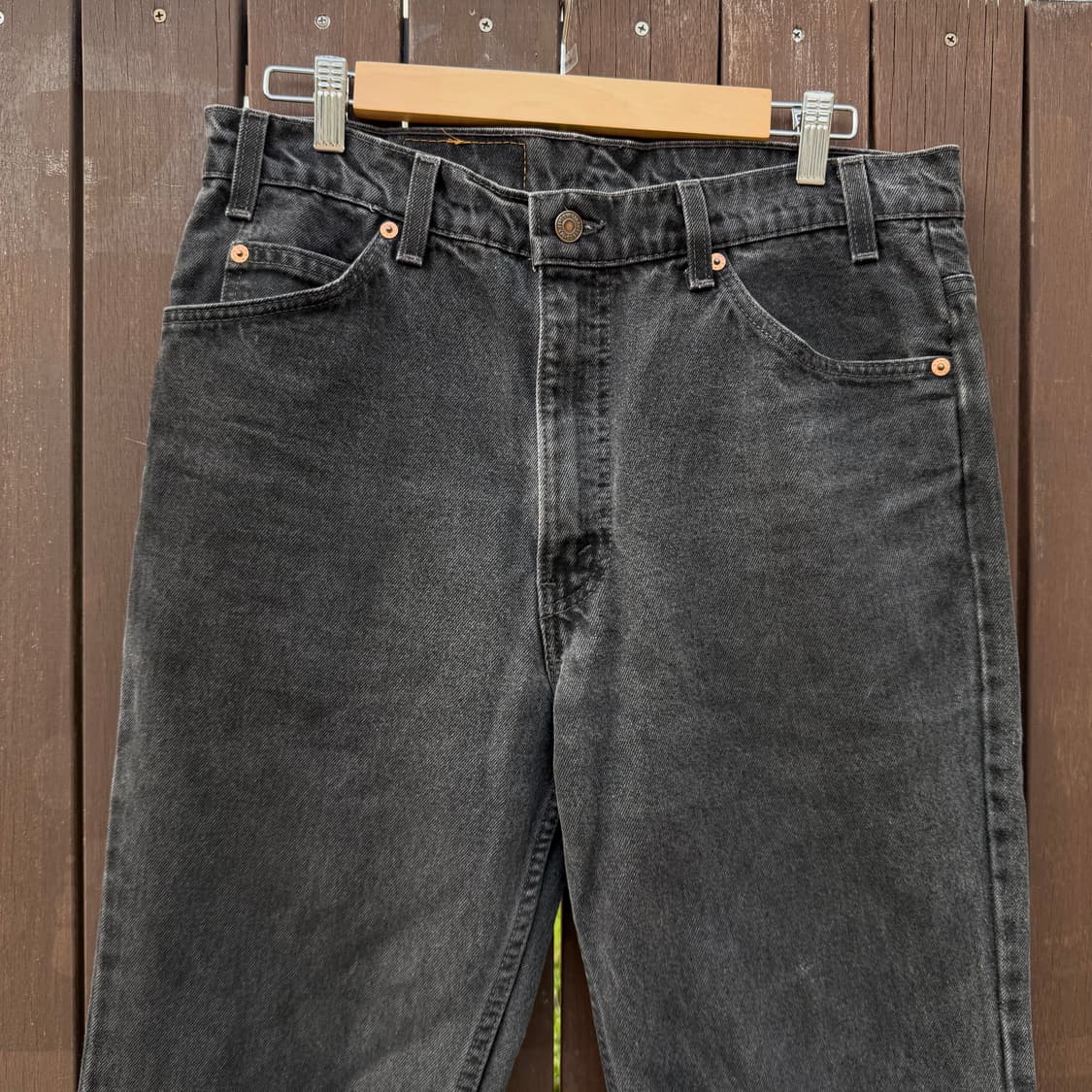 90s Vintage USA Levis 517 W36 L30 Black 상품이미지3