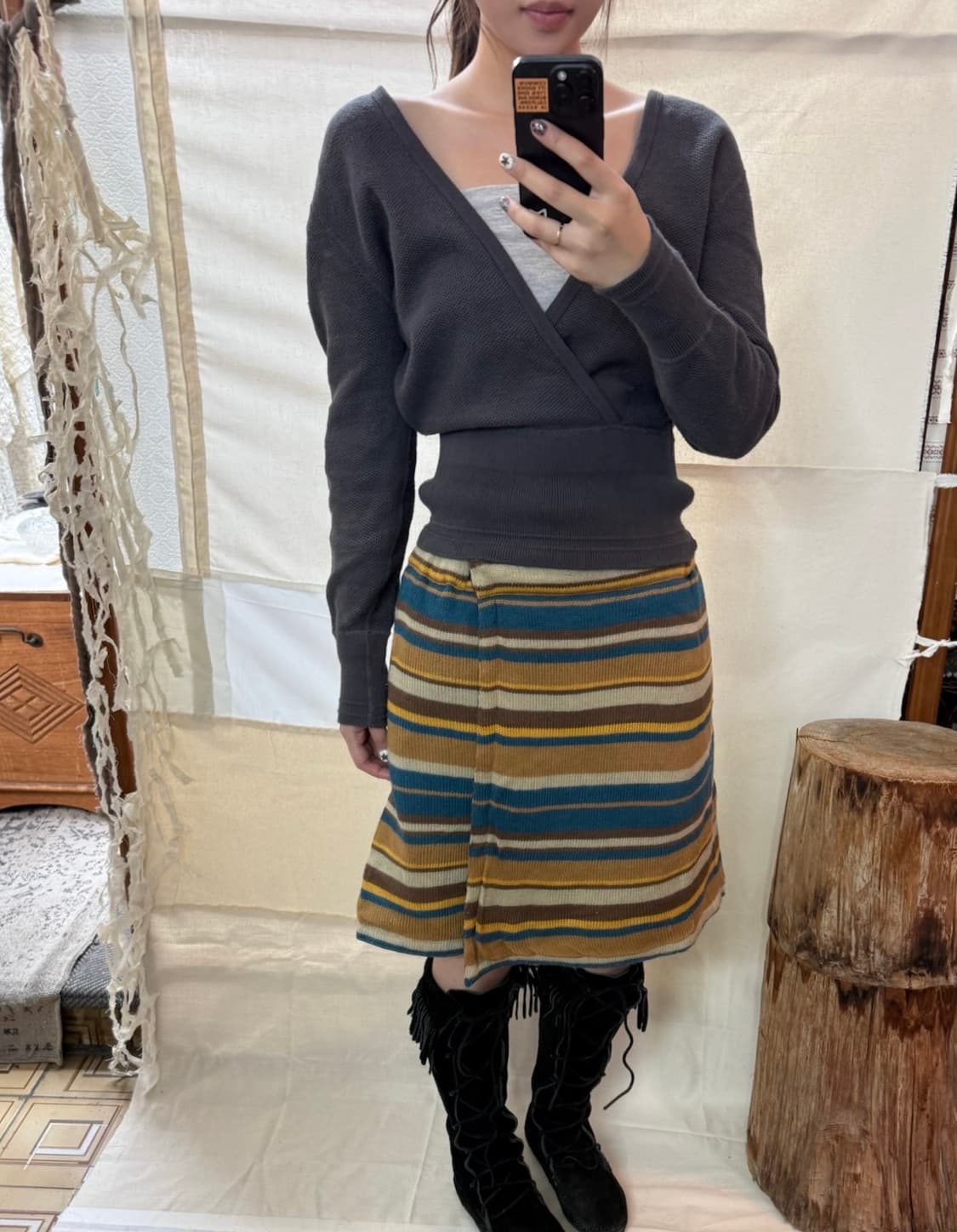 ethnic wrap skirt 상품이미지1