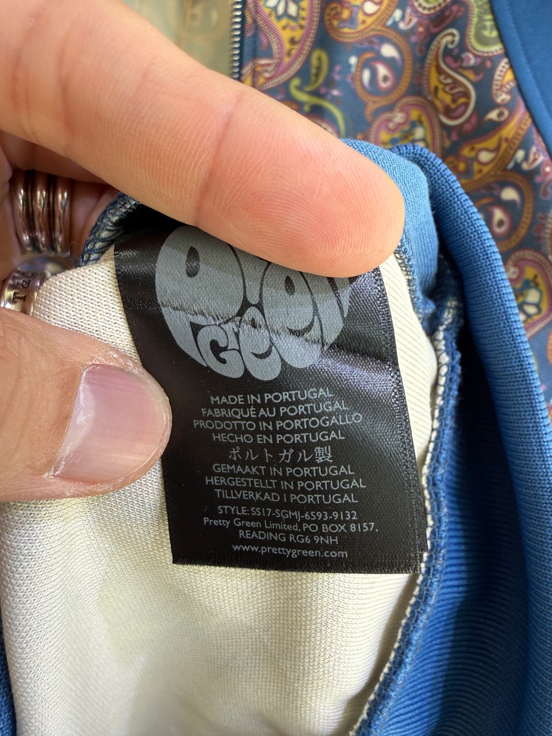 PRETTY GREEN (Made in Portugal) 페이즐리 자켓 상품이미지6