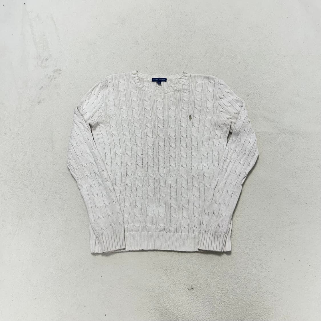 Polo Ralph Lauren white cable-knit 상품이미지4