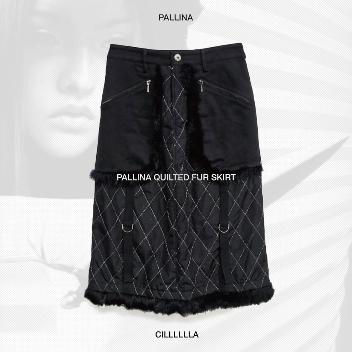 PALLINA 퀼팅 퍼 패딩 스커트 상품이미지1