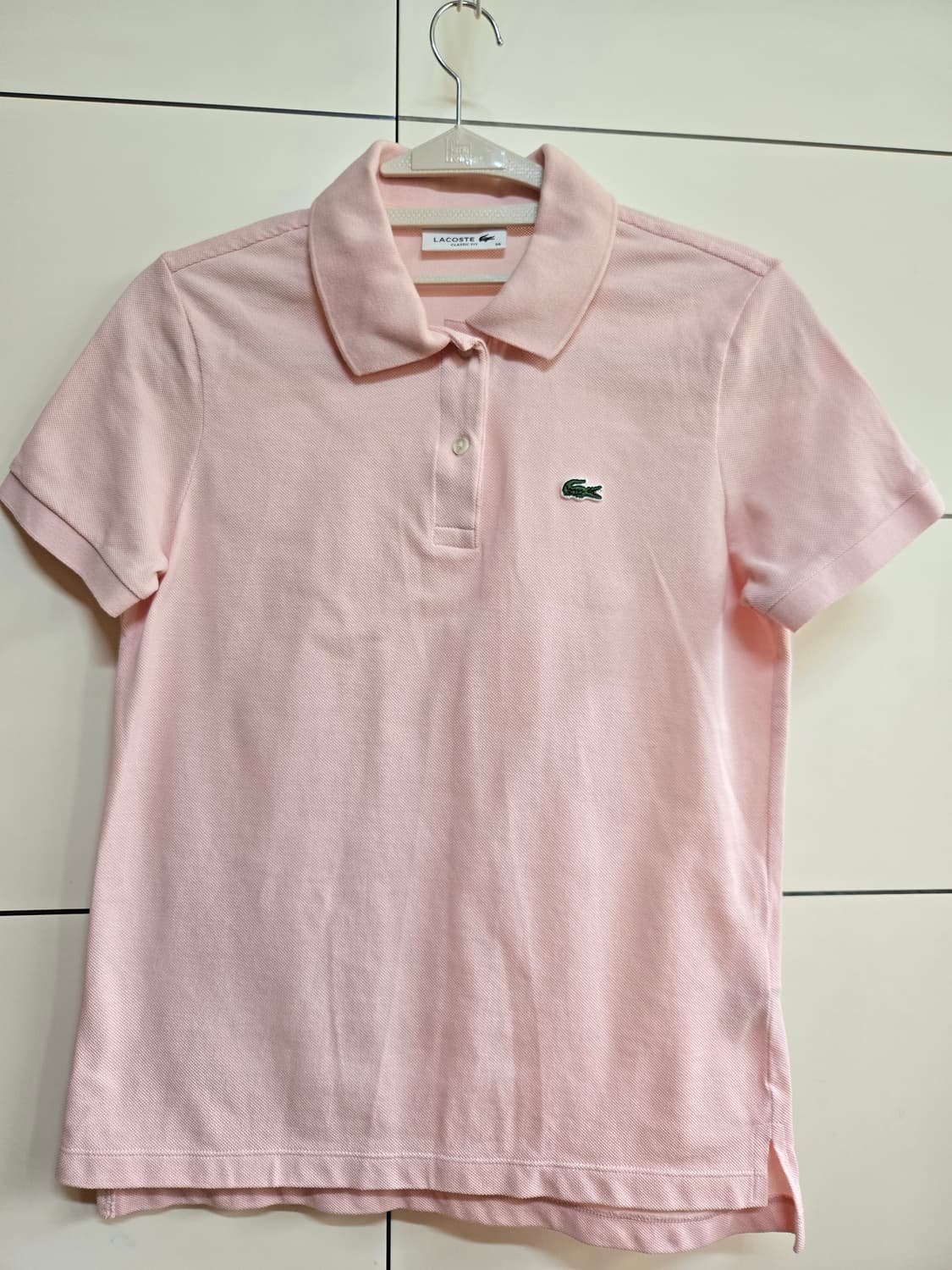 라코스테 여성 핑크 PK 카라 반팔티(95사이즈) 상품이미지2