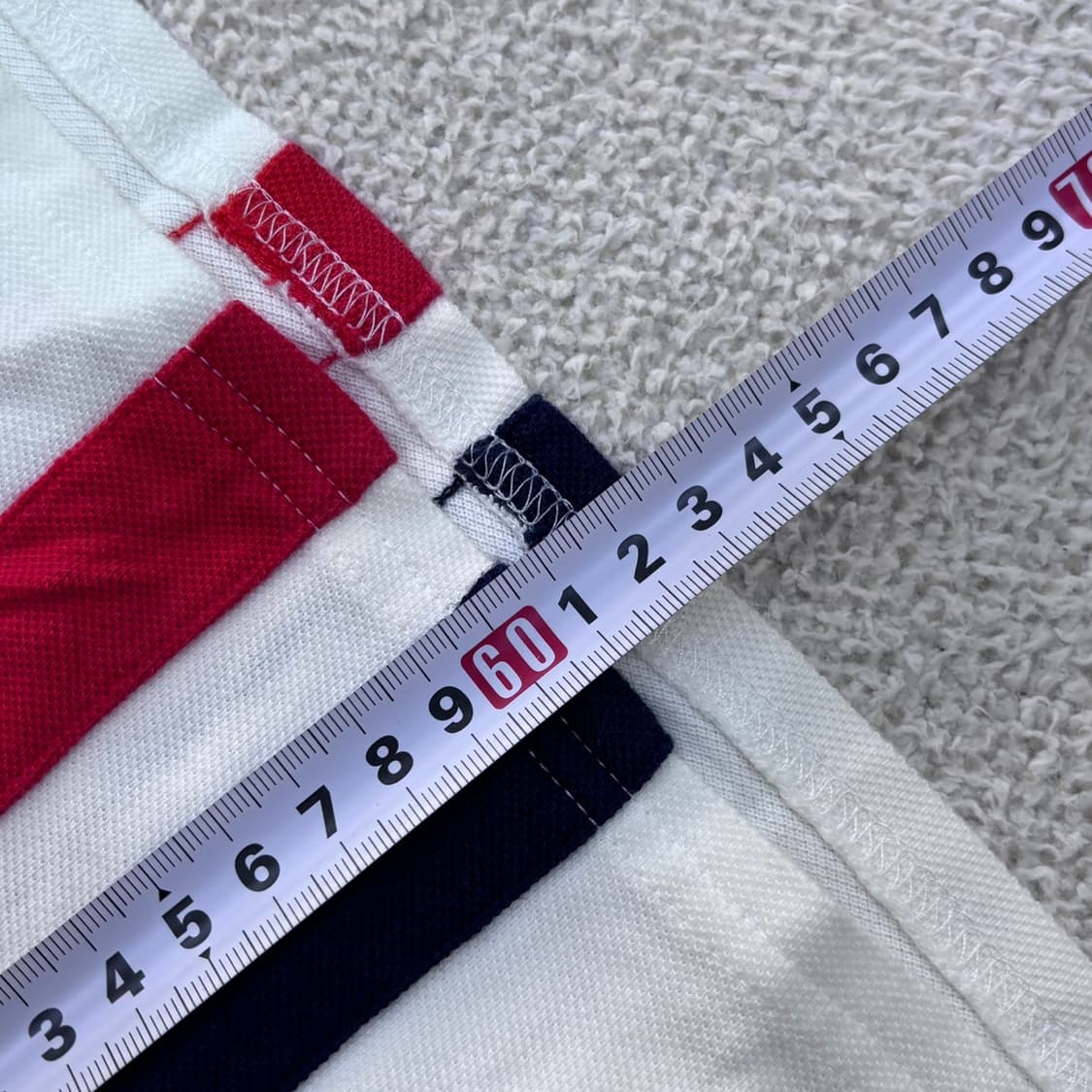 XL 타미힐피거 배색 반팔 카라 티셔츠 0410E 상품이미지5