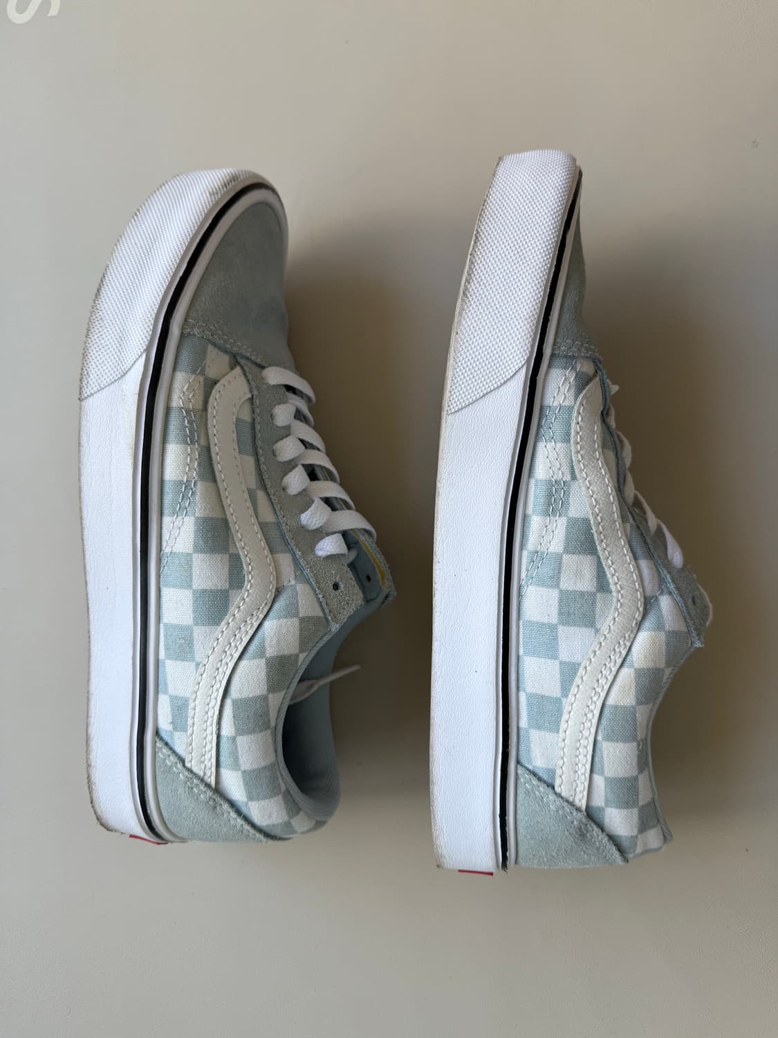 [2회착용.235] VANS 올드스쿨 체크 반스 스니커즈 캔버스 운동화 상품이미지1