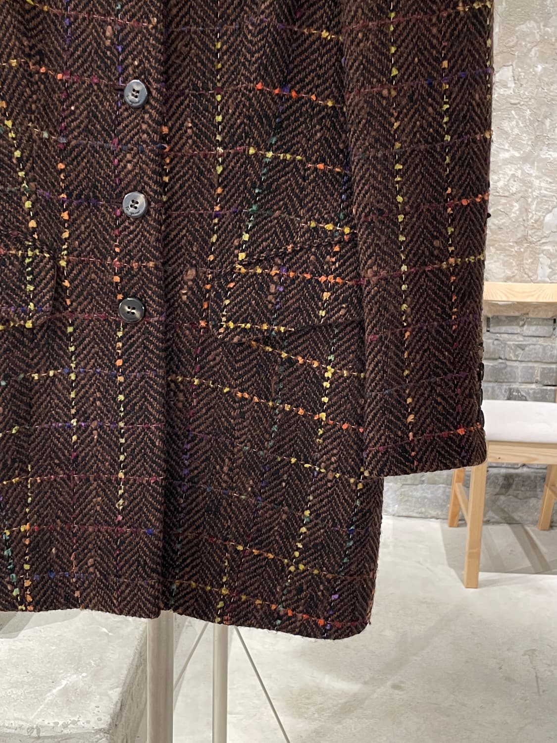 살바토레 페라가모 브라운 트위드 블레이저 자켓 상품이미지5