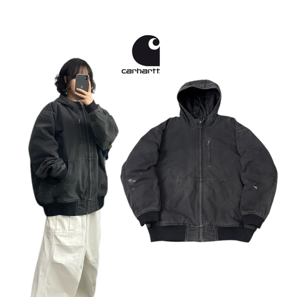 칼하트 OG 덕액티브 후드 페이딩 워크자켓 상품이미지1