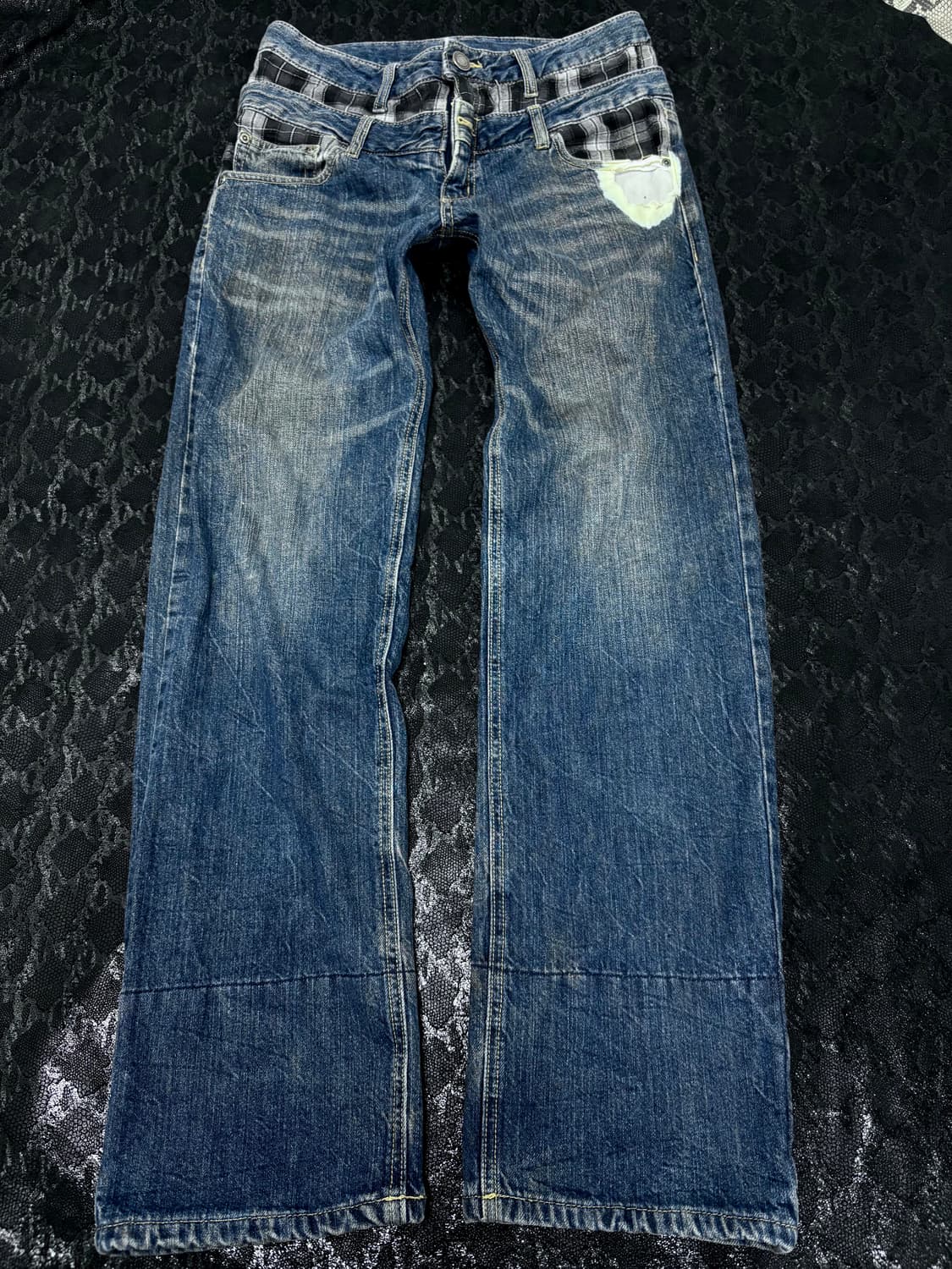 “Vintage” Double Belt Check Detail Y2K P 상품이미지1
