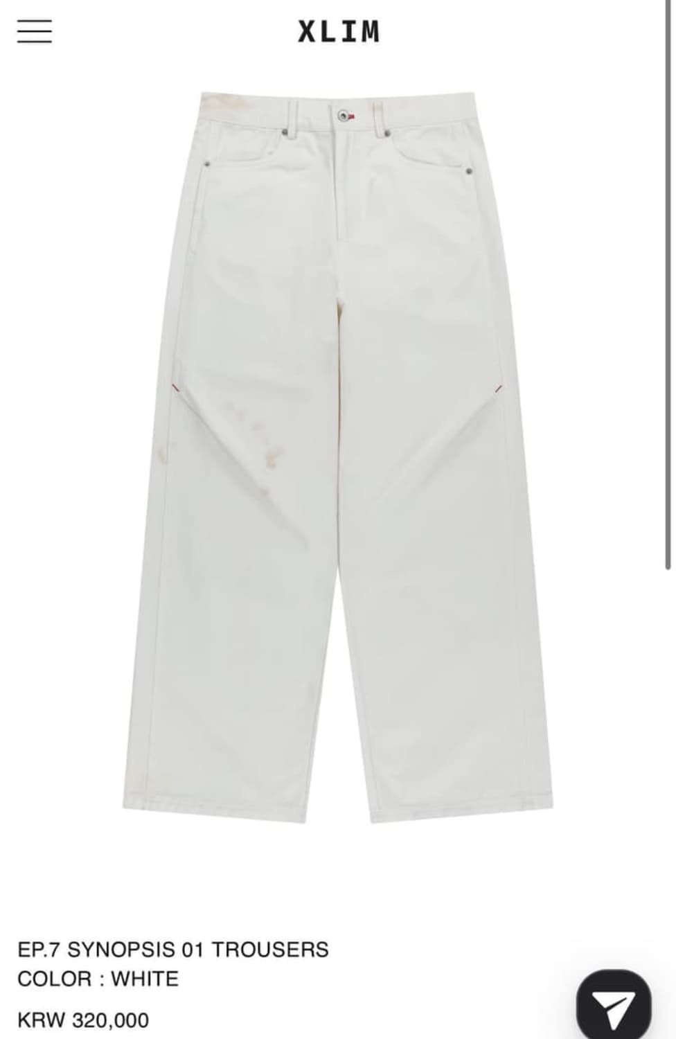 XLIM EP.7 SYNOPSIS 01 TROUSERS 상품이미지1