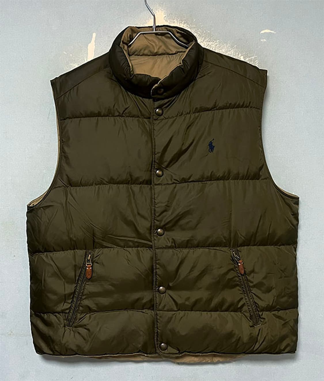 POLO 폴로 남자 패딩조끼 덕다운 양면 오염 XXL 110 상품이미지4