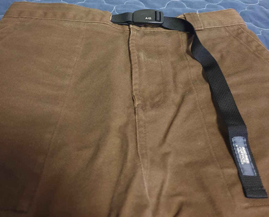 어나더오피스 by스왈로우라운지 벨크로 코튼팬츠 브라운 (30) 상품이미지2