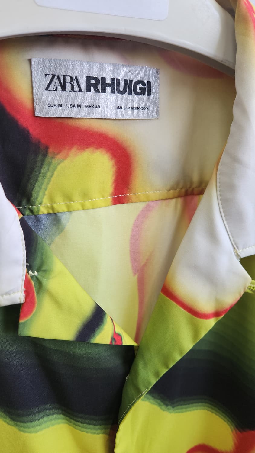 ZARA RHUIGI 패턴 하와이안 셔츠 M 상품이미지3