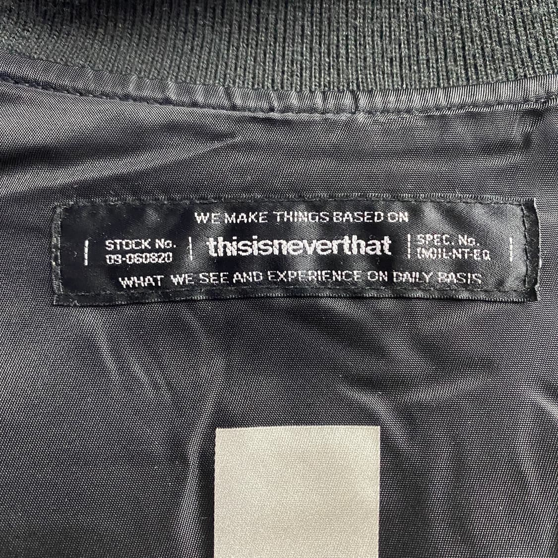 디스이즈네버댓 MA-1 블랙 항공점퍼 B4073 상품이미지5