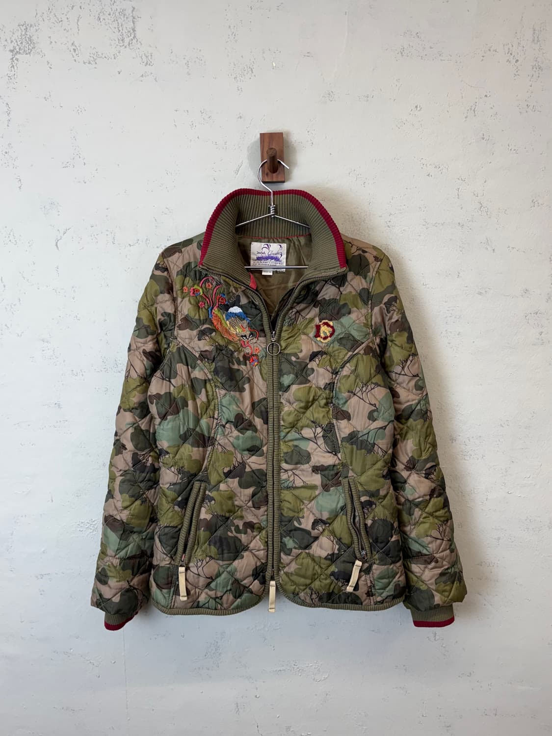 디젤 빈티지 카모플라쥬 오리엔탈 자수 집업 자켓 상품이미지1