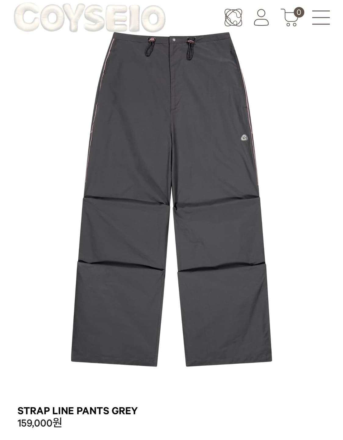코이세이오 스트랩 라인 팬츠 그레이 상품이미지1