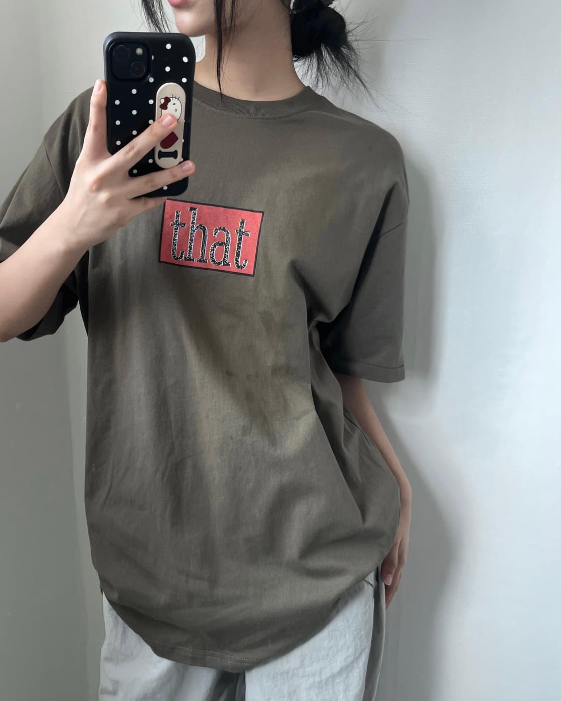 Thisisneverthat 디스이스네버댓 카키 티셔츠 상품이미지2