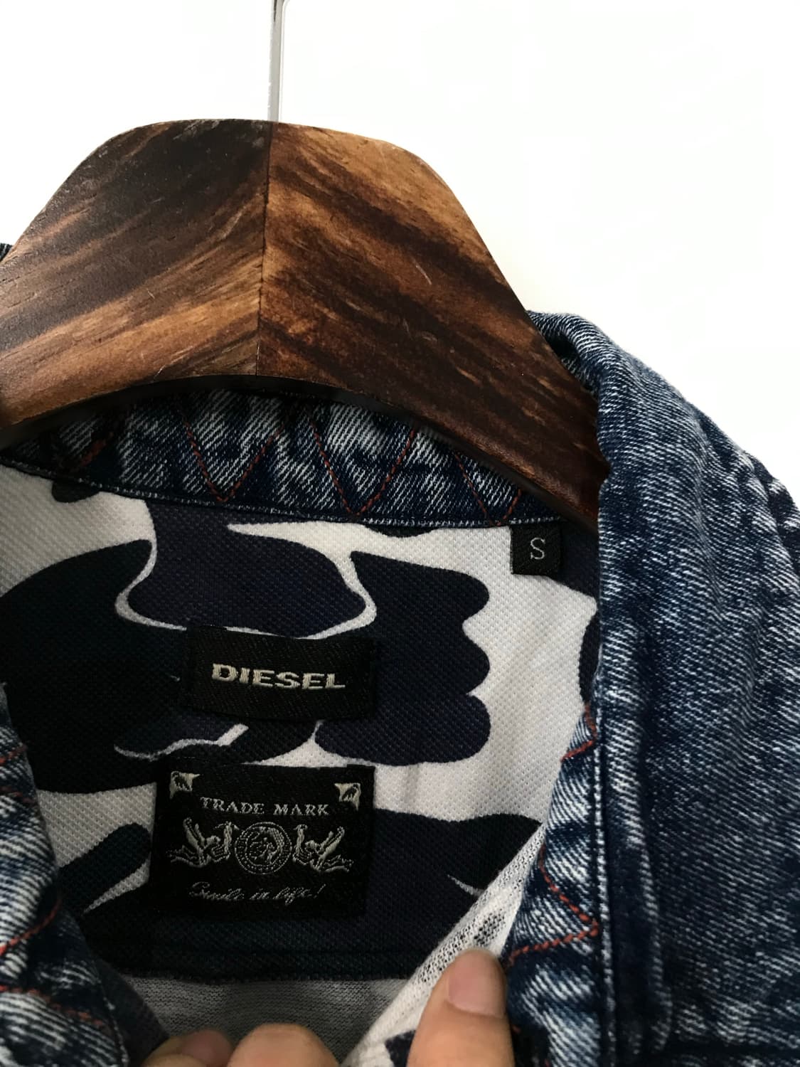 디젤 카모플라쥬 데님 카라 반팔 티셔츠 상품이미지6