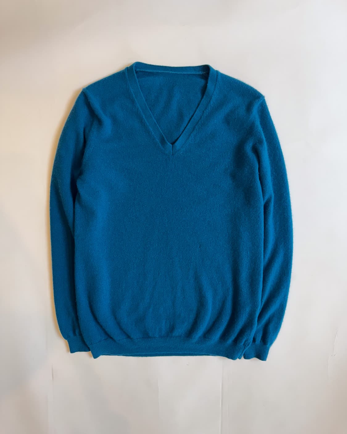 Teal Blue V-Neck Wool Knit  상품이미지1