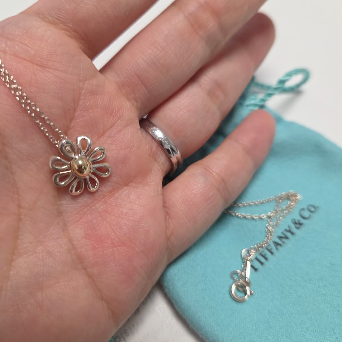 TIFFANY&Co. 티파니앤코 정품 18k골드 플라워 실버목걸이 상품이미지5