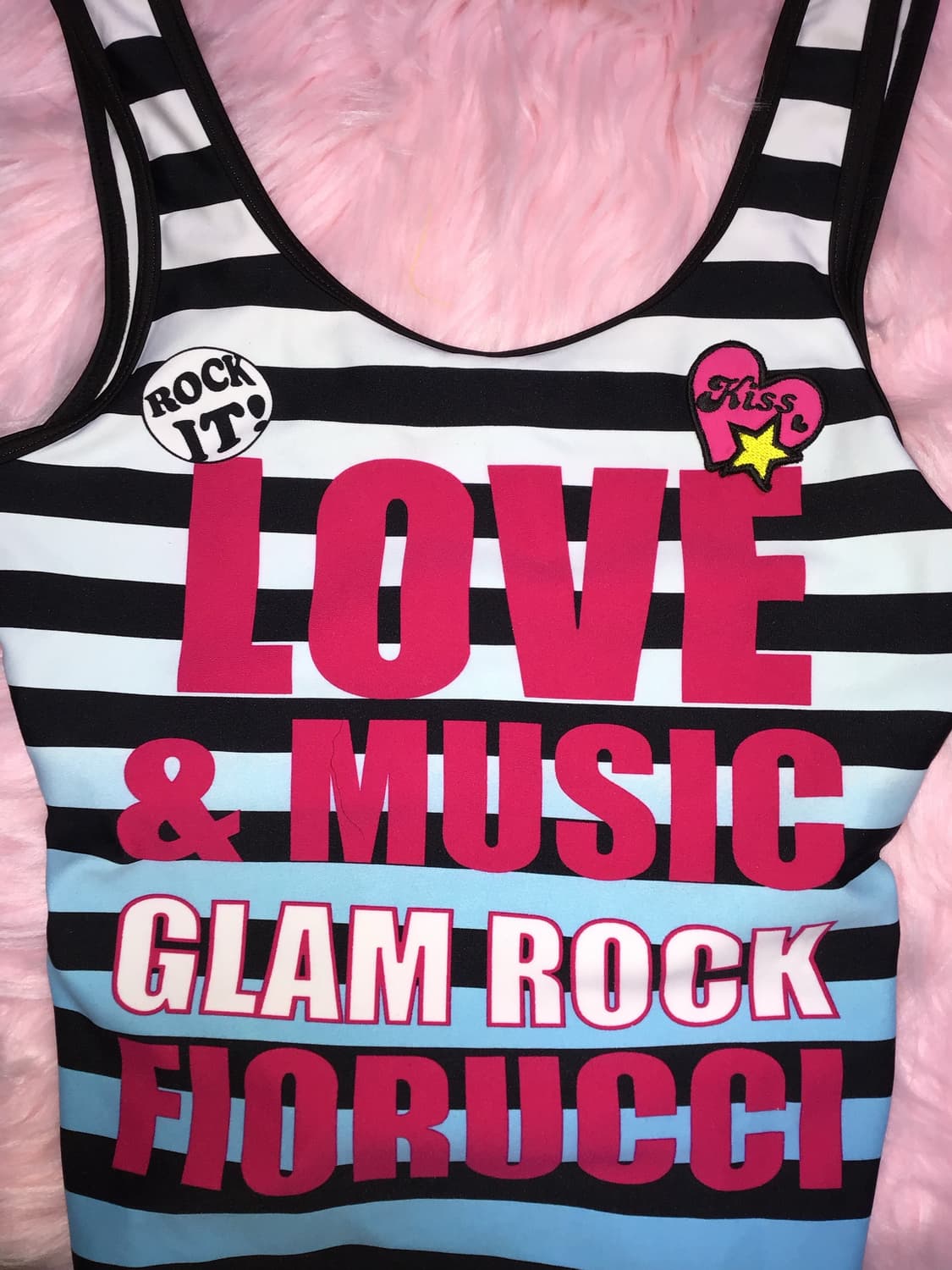 LOVE & MUSIC GLAM ROCK FIORUCH 슬리브리스  상품이미지1