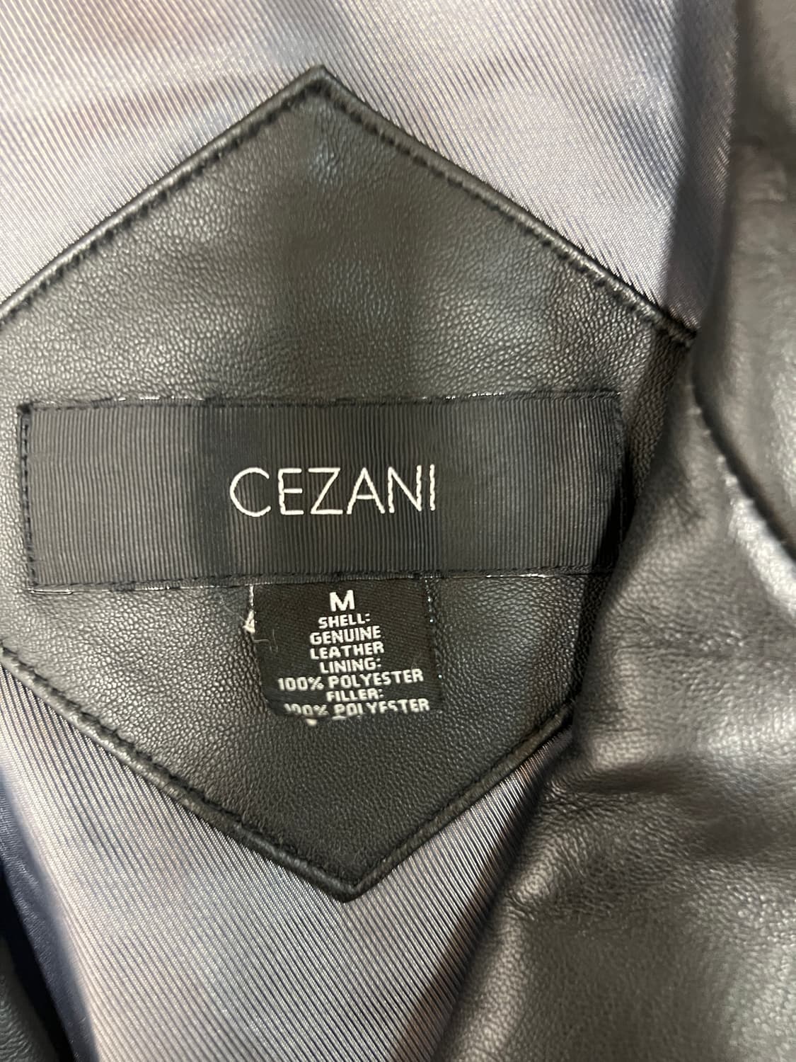 CEZANI 빈티지 양가죽 리얼레더 카코트 가죽자켓 블랙 XL 상품이미지2