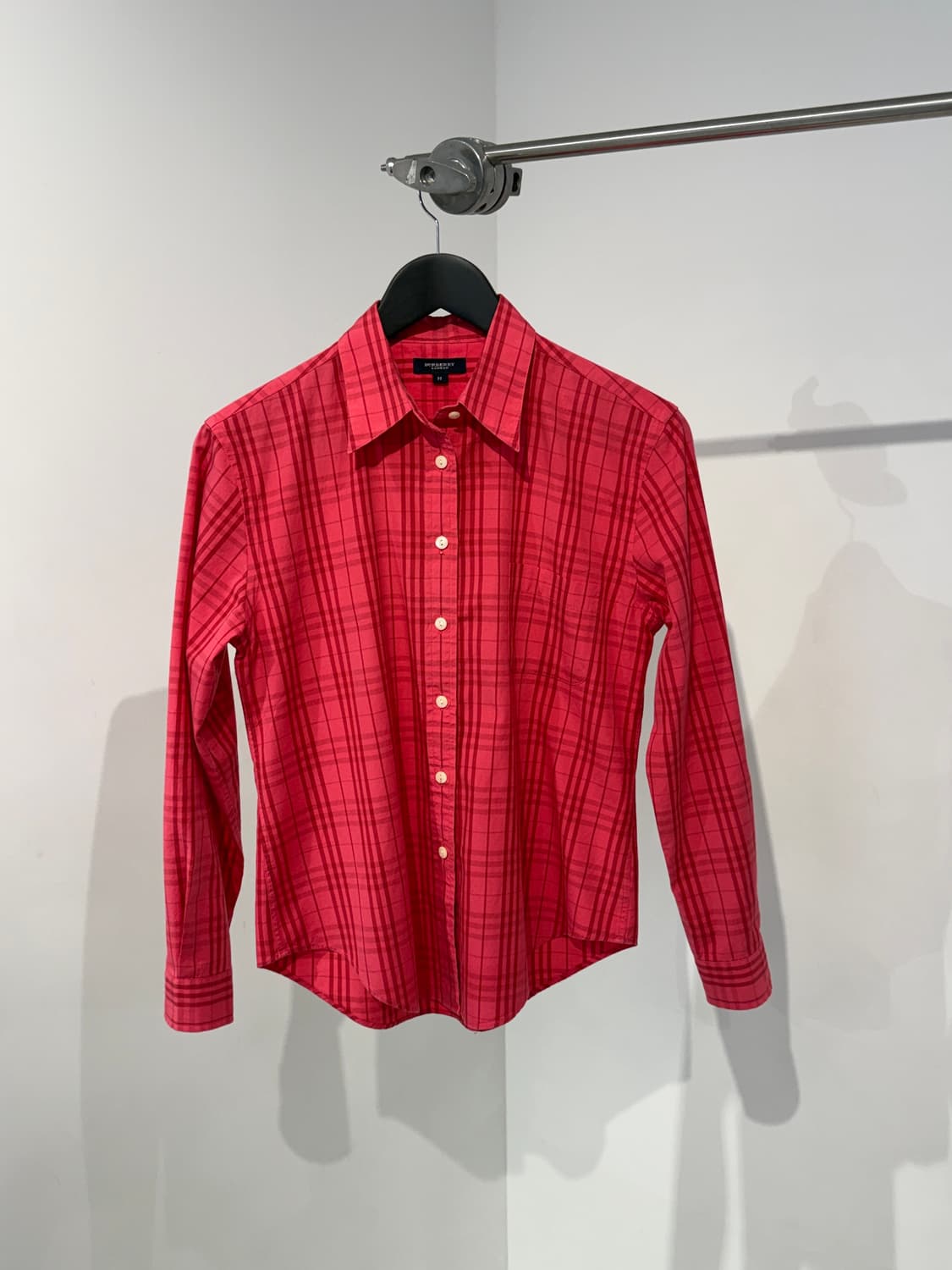 Burberry 버버리 핑크레드 체크 셔츠 M 상품이미지2