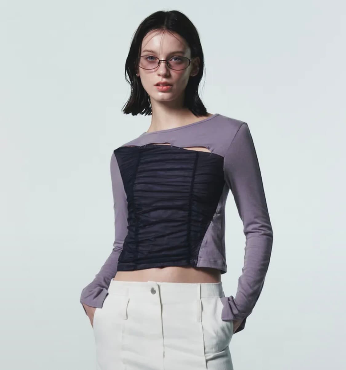 커렌트 레이어드 셔링탑 상품이미지1